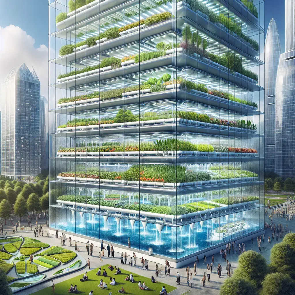 Representation of Gestión Sostenible del Agua en la Agricultura Vertical Urbana