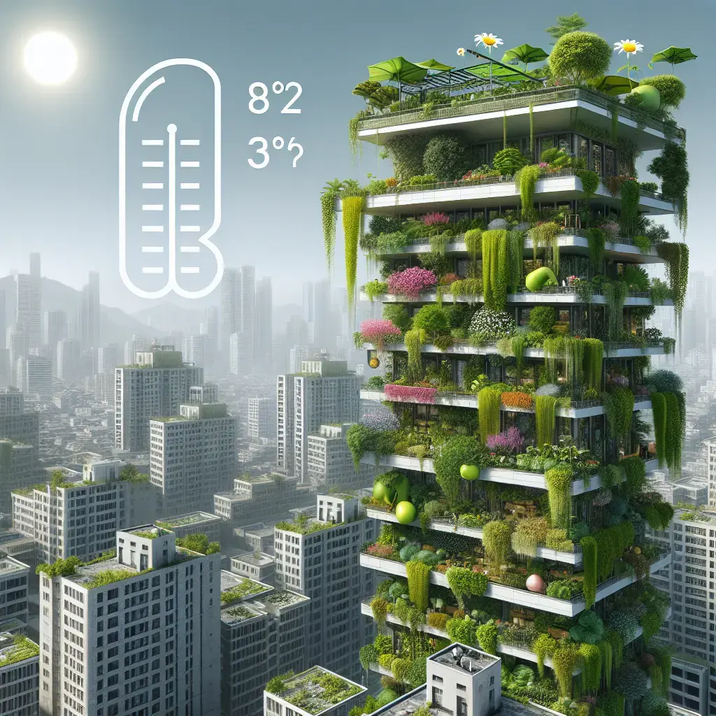Representation of El papel de la agricultura vertical en la reducción de las islas de calor urbanas