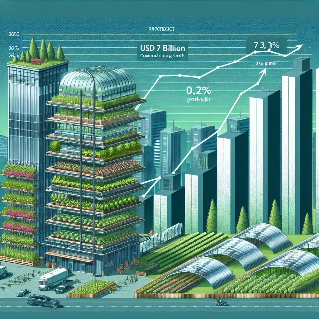 Representation of Mercado de Agricultura Vertical en EE. UU. se Proyecta que Alcance los 7.8 Mil Millones de USD para 2033 con un CAGR de 10.3%: Tendencias y Análisis